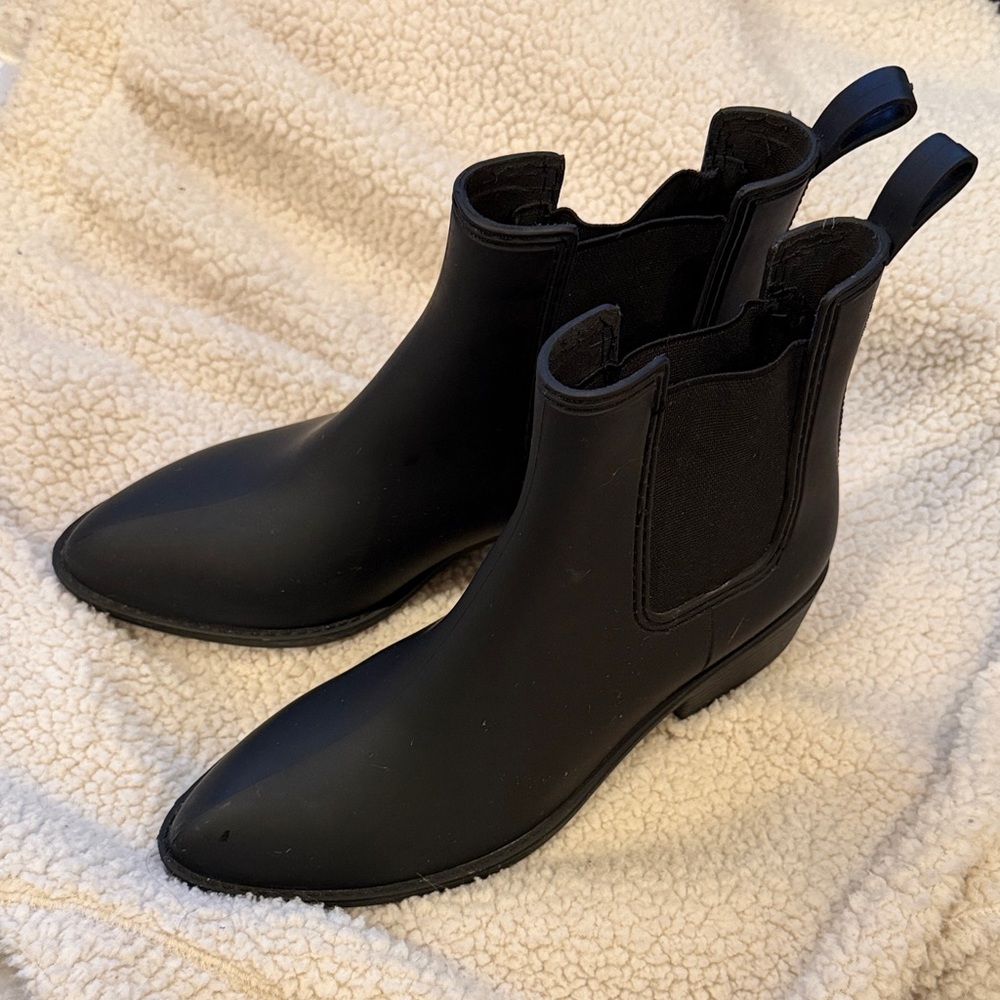 Jeffrey Campbell Rubber Black Rain Boots